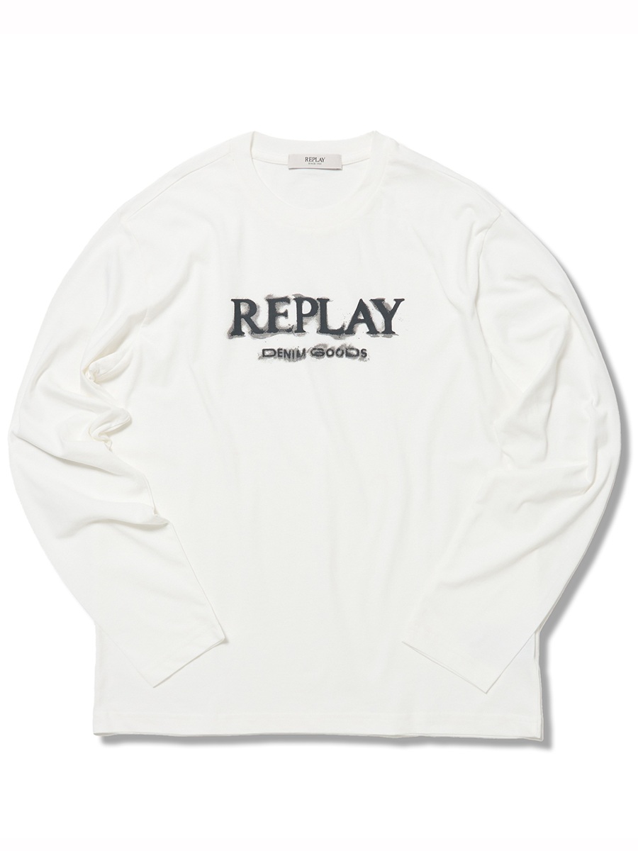 REPLEYレタリングロゴ ベーシックジャージーロンT